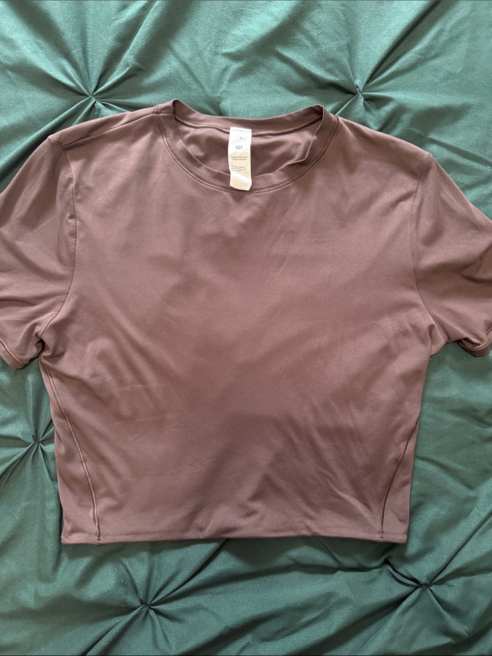 lululemon athletica Cropped Crew Tee - Brown